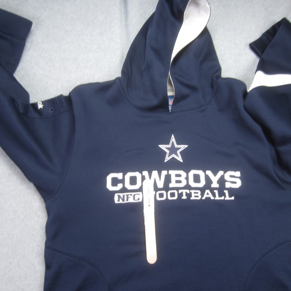 Dallas Cowboys Hoodie Boys Youth Large 14/16 Blue On Field Reebok NFC NFL‎ - Picture 14 of 15